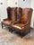 Traditional Paul Robert Lexie Hide Wingback Chairs, Pair For Sale - Image 3 of 12
