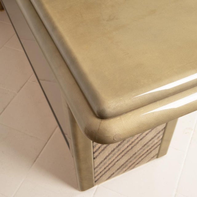 Sideboard in Parchment and Missoni Fabric by Angelo Mazzola for Salpol, 1980 For Sale - Image 14 of 18