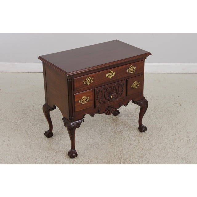 Chippendale Council Craftsman Chippendale Mahogany Lowboy For Sale - Image 3 of 14