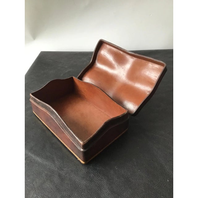 1960s Italian Leather Box For Sale - Image 9 of 12