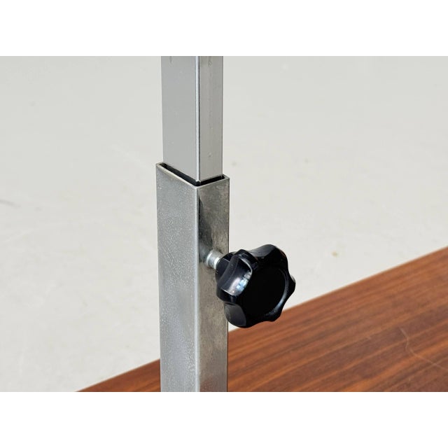 Wood Height-Adjustable Side Table on Casters, 1960s For Sale - Image 7 of 16