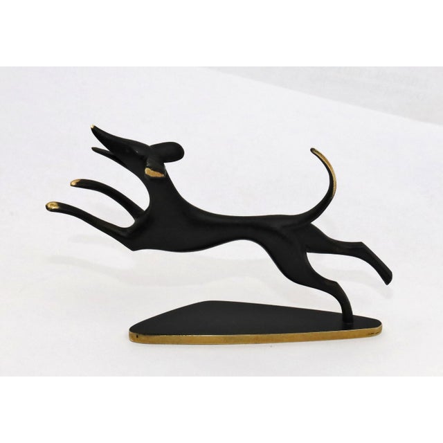 1920s Hagenau Hunting Dog in Brass, 1920s For Sale - Image 5 of 10