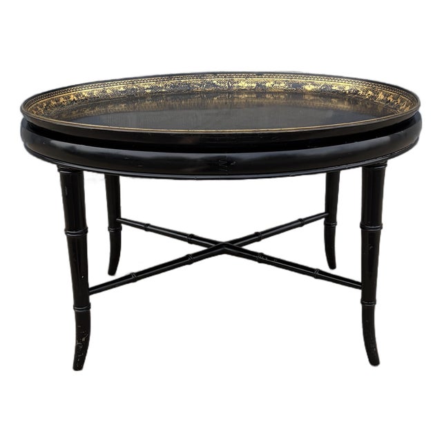 Late 19th Century English Chinoiserie Tray-Top Table For Sale