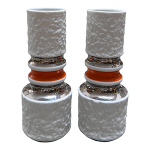 Pair of 1960’s Space Age KPM German Porcelain Vases