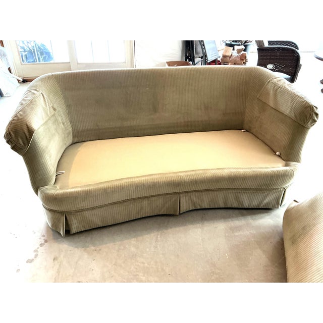 Celadon 1990s Sofa Attributed to Thomasville For Sale - Image 8 of 8