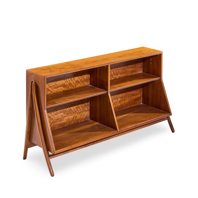 Wood Kipp Stewart for Drexel Declaration Mid Century Walnut Bookcase Shelf For Sale - Image 7 of 7