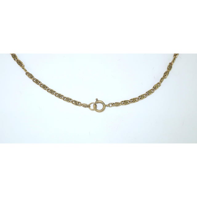Goldette Amethyst Glass Intaglio Pendant Necklace, 1960's For Sale - Image 11 of 12