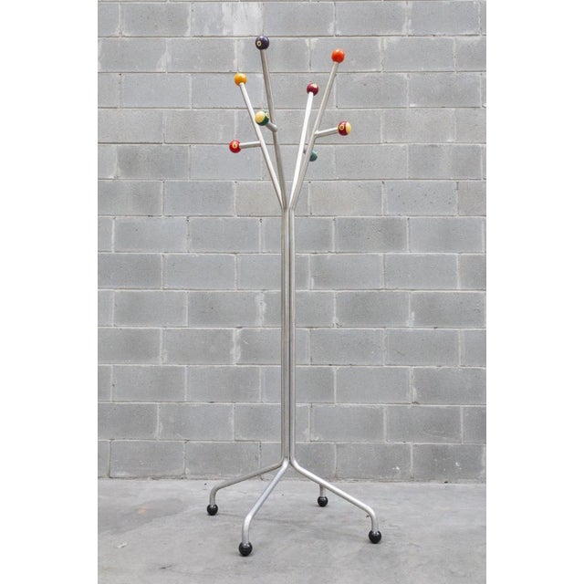 Industrial Aluminum Coat Hanger with Billiard Balls, 2010s For Sale - Image 3 of 7