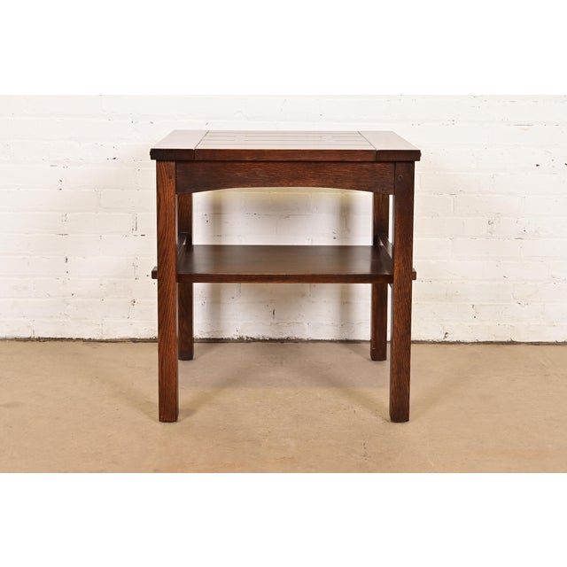 Stickley Stickley Mission Oak Arts & Crafts Occasional Side Table For Sale - Image 4 of 9