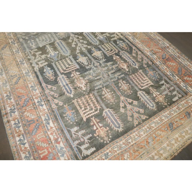 Textile Early 20th Century Kurd Bakhtiari Willow Tree Design Gallery Size Rug - 6'11" x 12'7" For Sale - Image 7 of 9