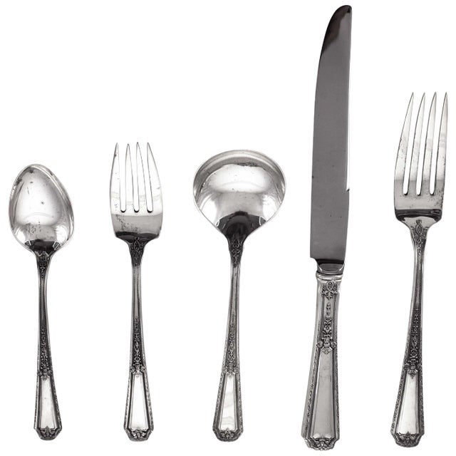 Sterling Flatware Service for 18/5 Piece Setting For Sale