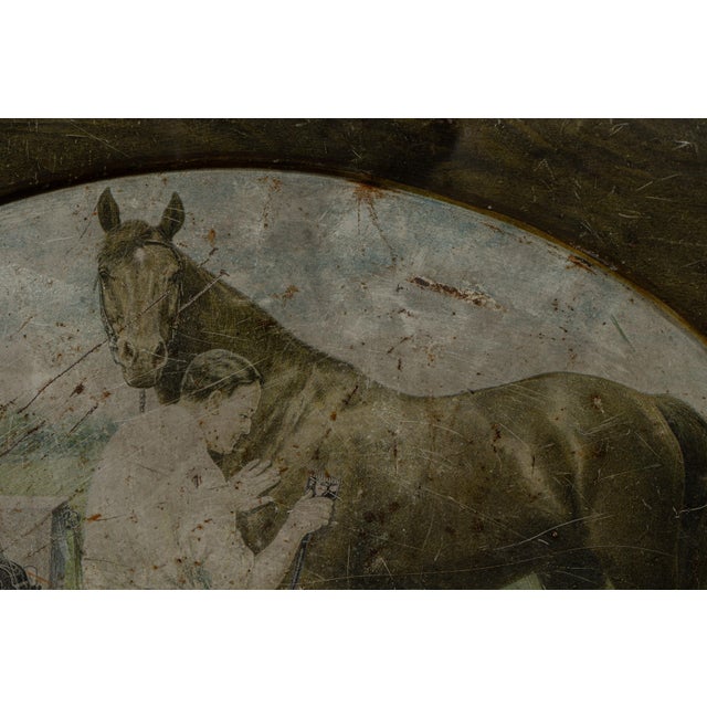 Early 20th Century Early 20th Century Horse Clipping Machine Self-Framed Tin Sign For Sale - Image 5 of 6
