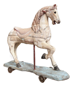 Antique Carved Wooden Horse