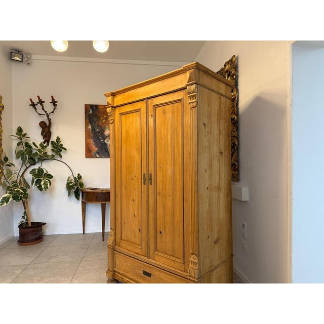 Brown Biedermeier Farmhouse Cabinet in Natural Wood For Sale - Image 8 of 18