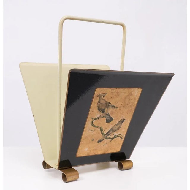 English Metal Magazine Rack, 1950s For Sale - Image 9 of 12