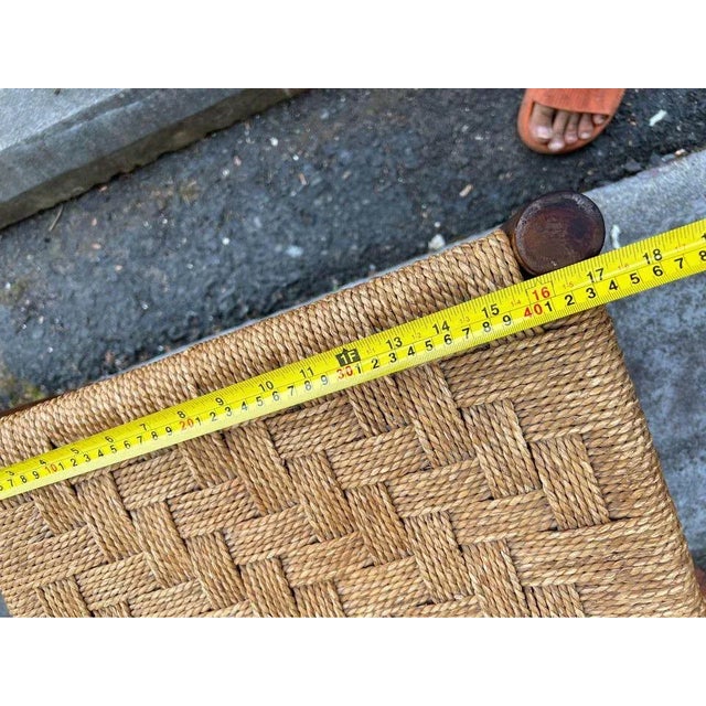 Late 20th Century Rope Seat Bobbin/ Spool Leg Footstool or Ottoman For Sale In Washington DC - Image 6 of 11