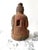 Guan Yin Meditating Buddha Carved Wood Figure.