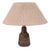 1970s Mid-Century Modern Johgus Bornholm, Rustic Table Lamp, Brown Glazed Ceramic For Sale