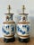 Vintage Asian Blue and White Porcelain Vase Lamps - A Pair For Sale - Image 12 of 12