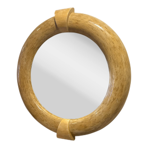 1970s Tessellated Bone Monumental Mirror After Karl Springer