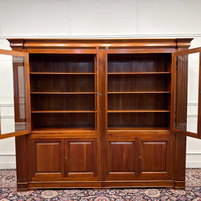 Classic English Bookcase with Columns For Sale - Image 17 of 18