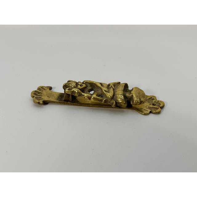 Early 20th Century Antique Solid Brass Pixie Door Knocker For Sale - Image 5 of 5
