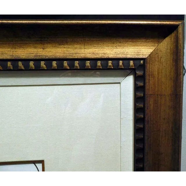 1990s "Gentle Giants" Giraffes on Paper Print by Luis Sottil, Framed For Sale - Image 4 of 5