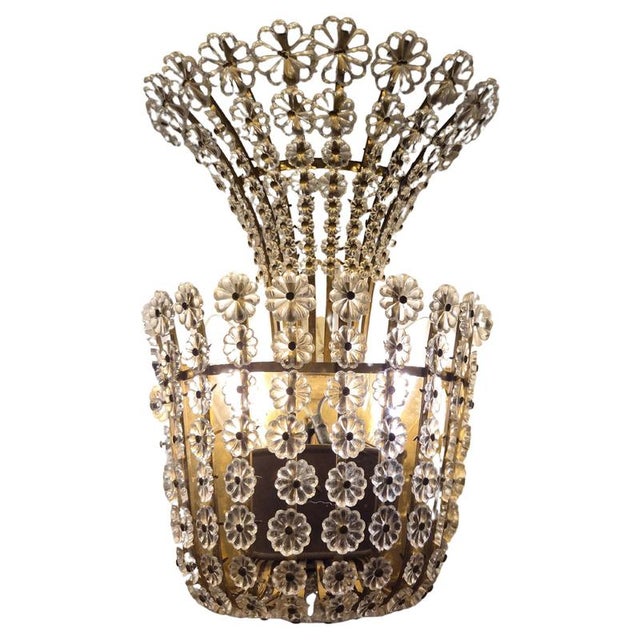 Swedish Modern Wall Light in Brass with Flower Decor, 1950s For Sale - Image 15 of 15