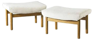 Set of Oak Stools by Ejner Larsen and Aksel Bender Madsen for Willy Beck, 1961