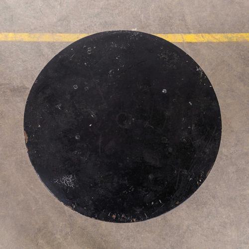 : 1950’s Simple Black French Round Outdoor Metal Table. Good honest simple original metal table from France. Original...