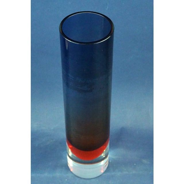 Vintage Cylindrical Vase in Sommerso Glass by Flavio Poli, 1930s For Sale - Image 6 of 16