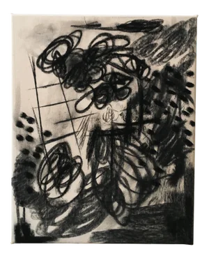 Beforehand, Abstract Painting by Emilie Voirin