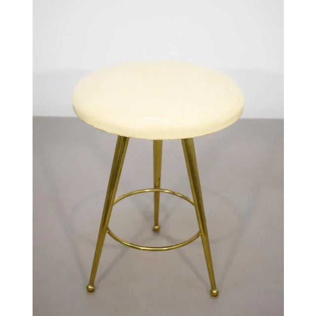 1950s Set of Poufs in Brass, Italy, 1950s For Sale - Image 5 of 8