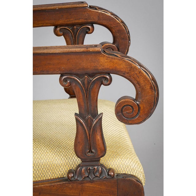 Early 19th Century Early 19th Century Regency Mahogany Desk Open Armchair For Sale - Image 5 of 9