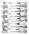 Antique Silver Dessert Forks, 1900s, Set of 12 For Sale