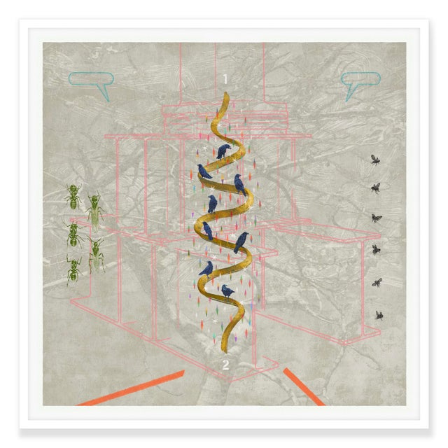 Contemporary The Oblique Perspective by Steve Moors, 38"x"38" Framed For Sale - Image 3 of 11