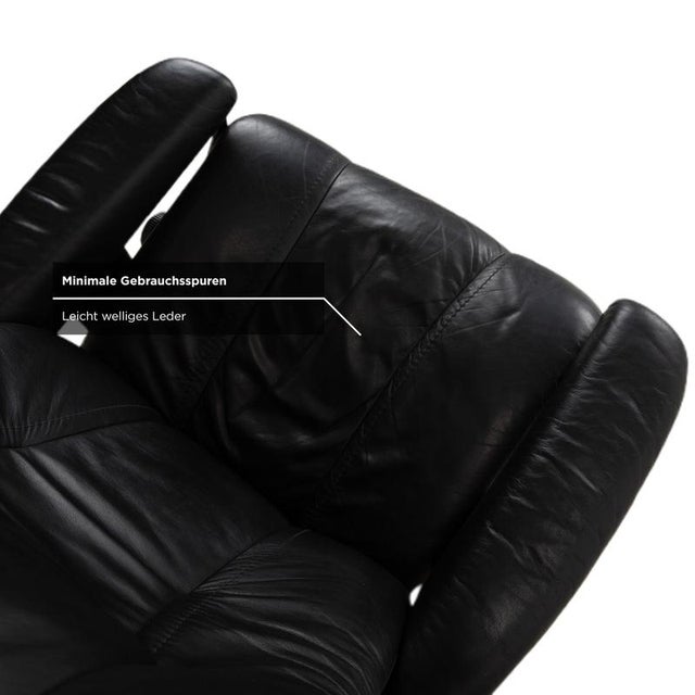 Set of Wing Leather Chair with Ottoman from Stressless For Sale - Image 10 of 18