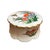A charming vintage Japanese porcelain trinket box featuring an elegant scalloped silhouette and beautifully hand-decorated...