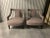 Hollywood Regency Gray Barrel Chairs - A Pair For Sale - Image 9 of 9