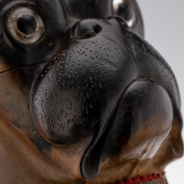 19th Century Victorian Lignum Vitae Bulldog Inkwell, 1860 For Sale - Image 12 of 18