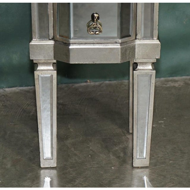 Venitian Bevelled Glass Nightstand with Drawers by Aeg, 2010, Set of 2 For Sale - Image 16 of 18