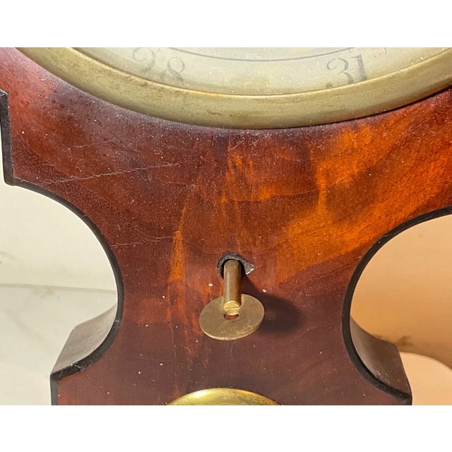 Large Antique 19th Century A. Gatty Mahogany Banjo Barometer Weather Instrument For Sale - Image 17 of 17