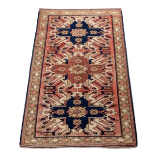 Caucasian Eagle Kazak Wool Rug, 6' 6" X 3' 8" For Sale