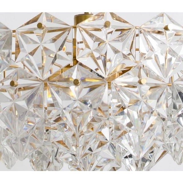 1960s Large Faceted Crystal Five-Tier Chandeliers from Kinkeldey, 1970, Set of 2 For Sale - Image 5 of 11