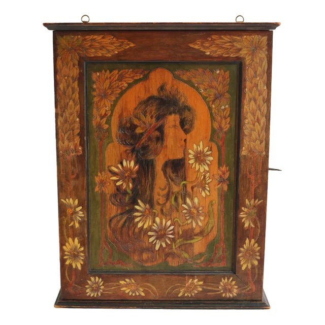 French Art Nouveau Hanging Cabinet, 1900 For Sale