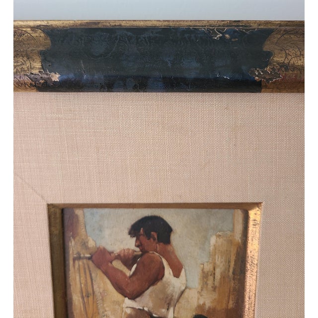 Willem Van Den Berg Rare Vintage 1960's Oil Painting Stone Masons in a Quarry For Sale - Image 13 of 15