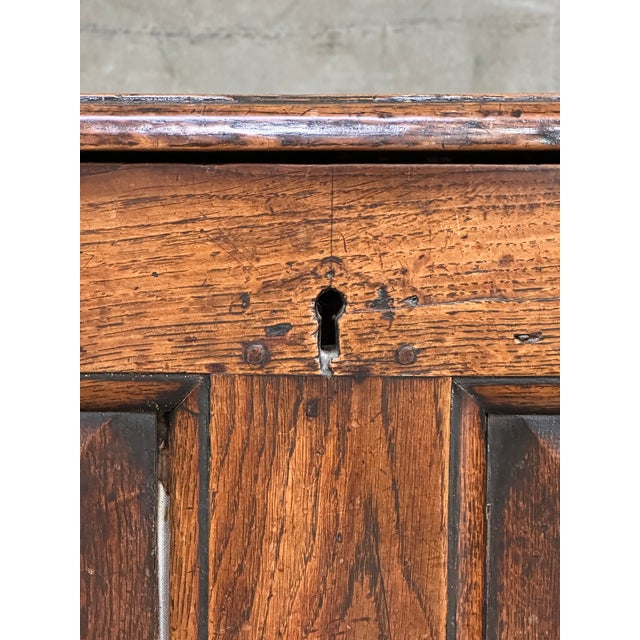 18th C English Oak Mule Chest George III Blanket Chest Paneled 54.5” For Sale - Image 4 of 18