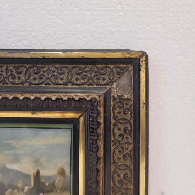 Landscape with Peasant, Late 19th Century, Oil on Cardboard, Framed For Sale - Image 10 of 18