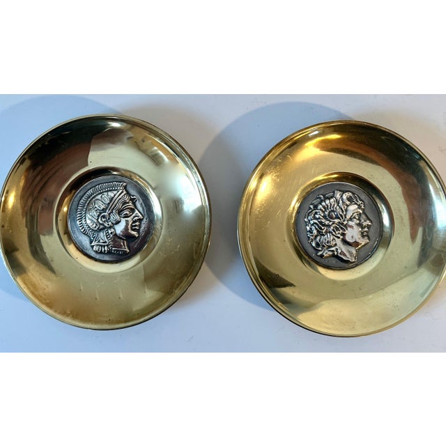 Two Beautifully designed Sterling Silver Apollo and Alexander the Great busts inside a Brass bowl. Impressive decorative...