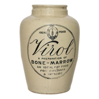Large Antique Advertising Apothecary Crock For Sale